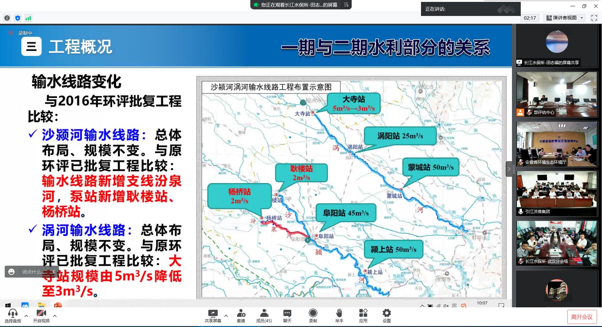 我公司参与编制的安徽省引江济淮二期（水利部分）环境影响报告书顺利通过生态环境部组织的专家技术审查